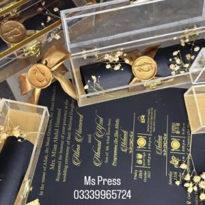 Premium Acrylic Box Wedding Invite | Scroll Invitation Card with seal stamp